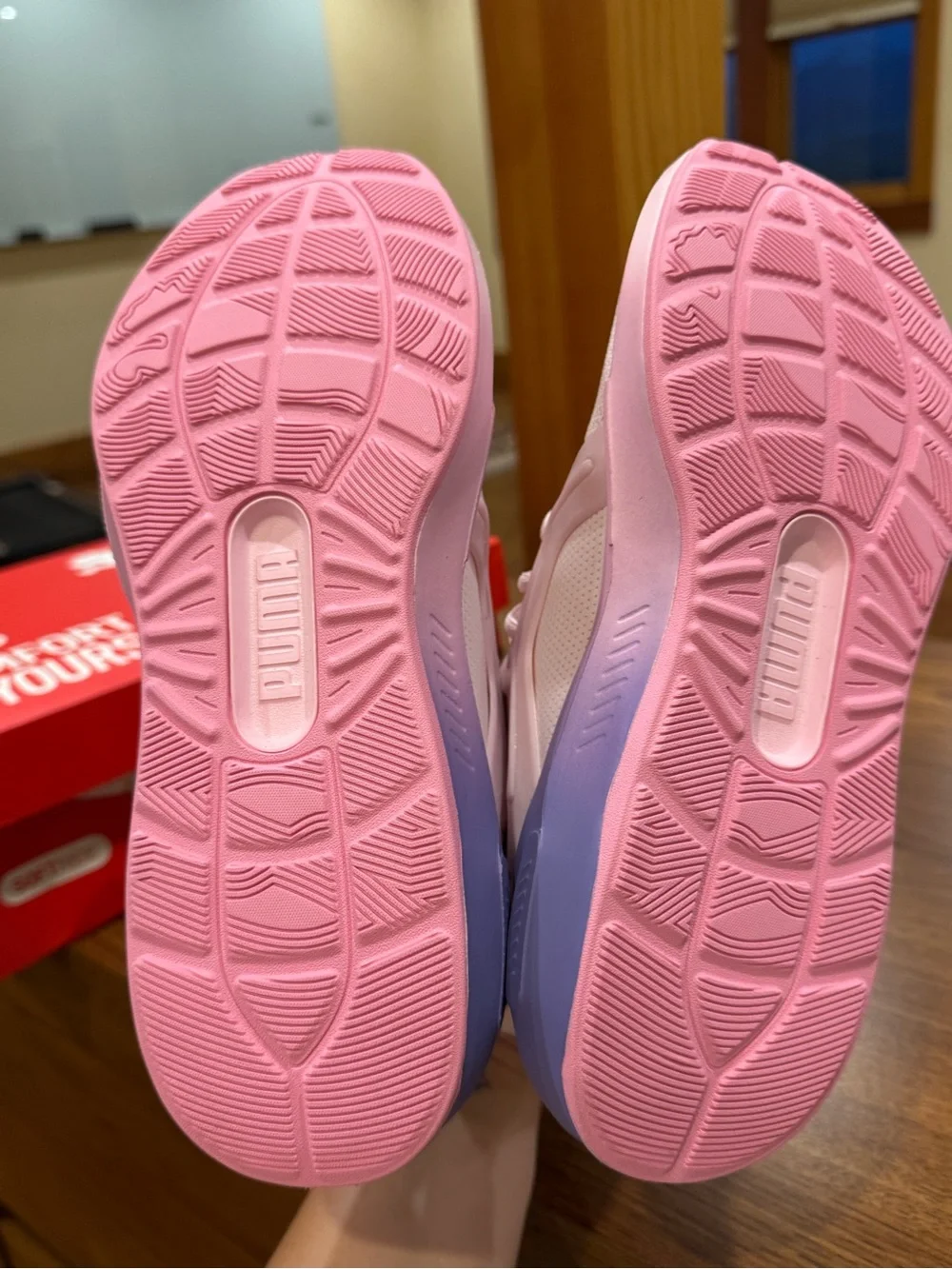Puma Light Pink and Lavender Mesh Training Sneakers - Picture 7 of 8